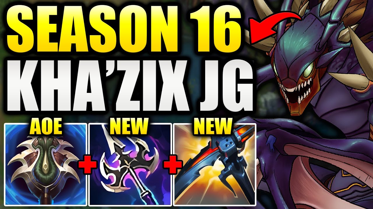 HOW TO PLAY KHA'ZIX JUNGLE IN SEASON 16! (OP NEW ITEMS)