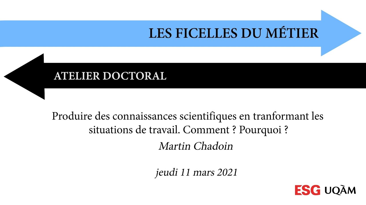 Produire des connaissances scientifiques en transformant les situations de travail - Ficelles #3