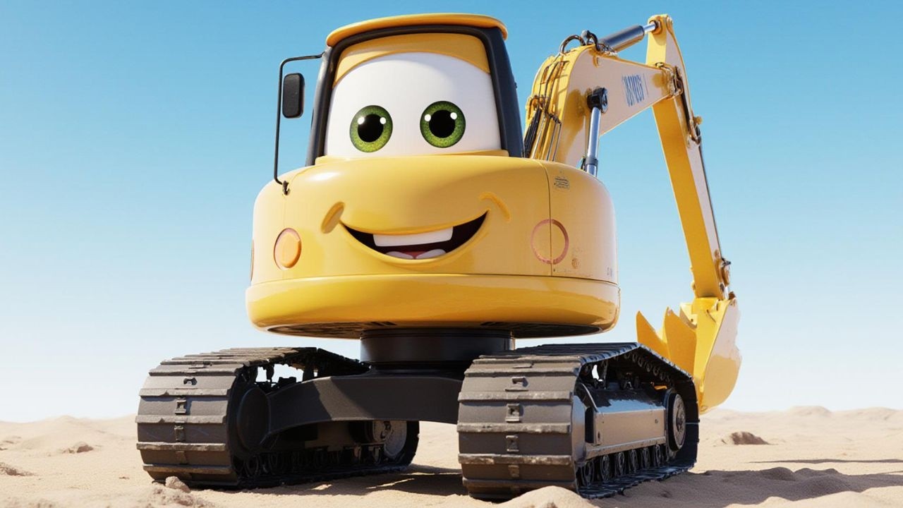 Ekskavator di lokasi konstruksi 🚜🎶 | Lagu anak