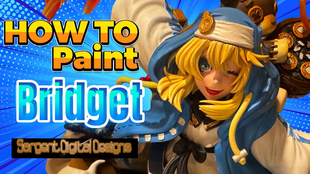 Как раскрасить Бриджит из Guilty Gears #tanukifigures #painting #3dprinting #lgbtq