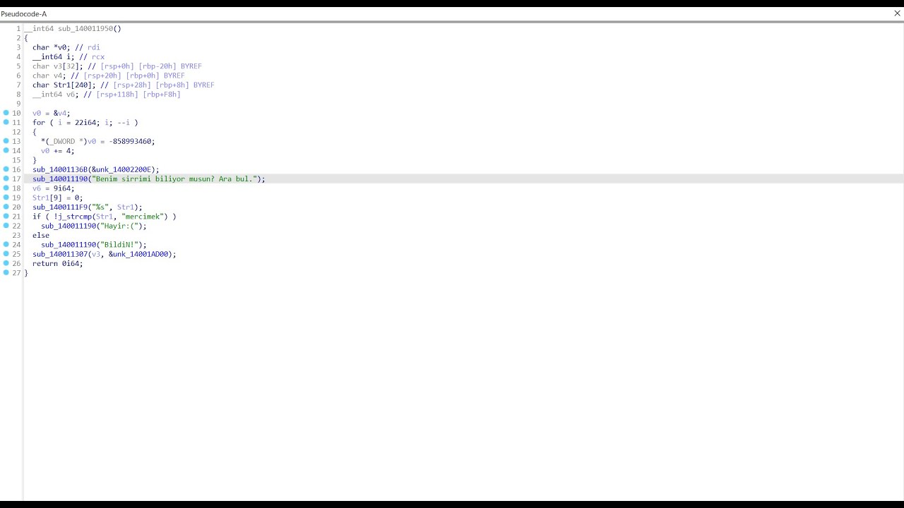 IDA Disassembler Basit Kullanım Rehberi ve Sunumu | Tersine M&uuml;hendislik