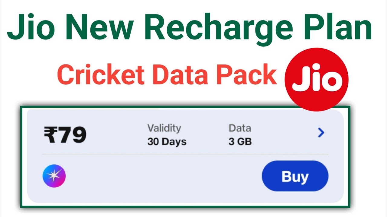 Jio New Recharge Plan ₹79 | jio new recharge offer ₹79 | jio cricket data pack new recharge plan