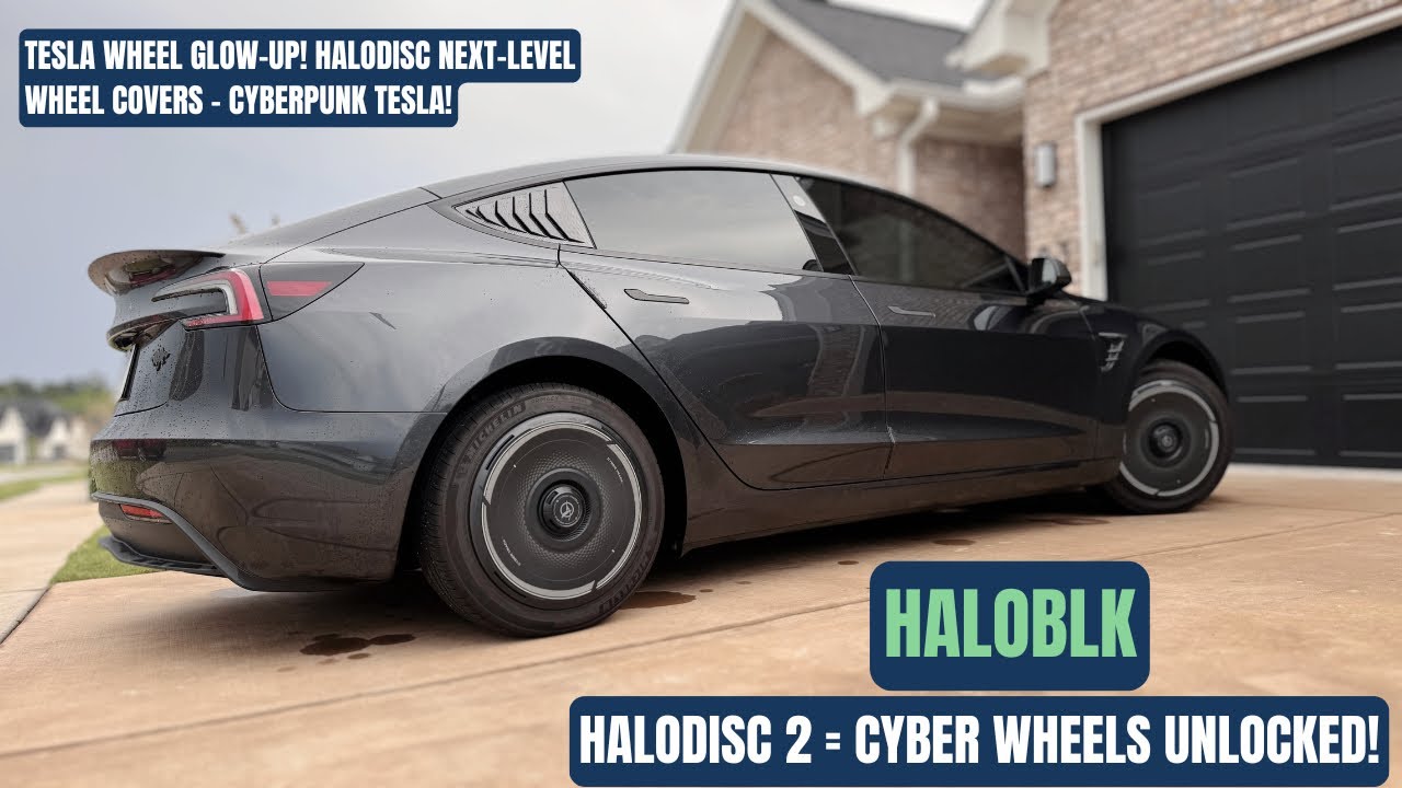 HALODISC 2 Cyber Track Wheel Covers – Transform Your Tesla’s Look Instantly!