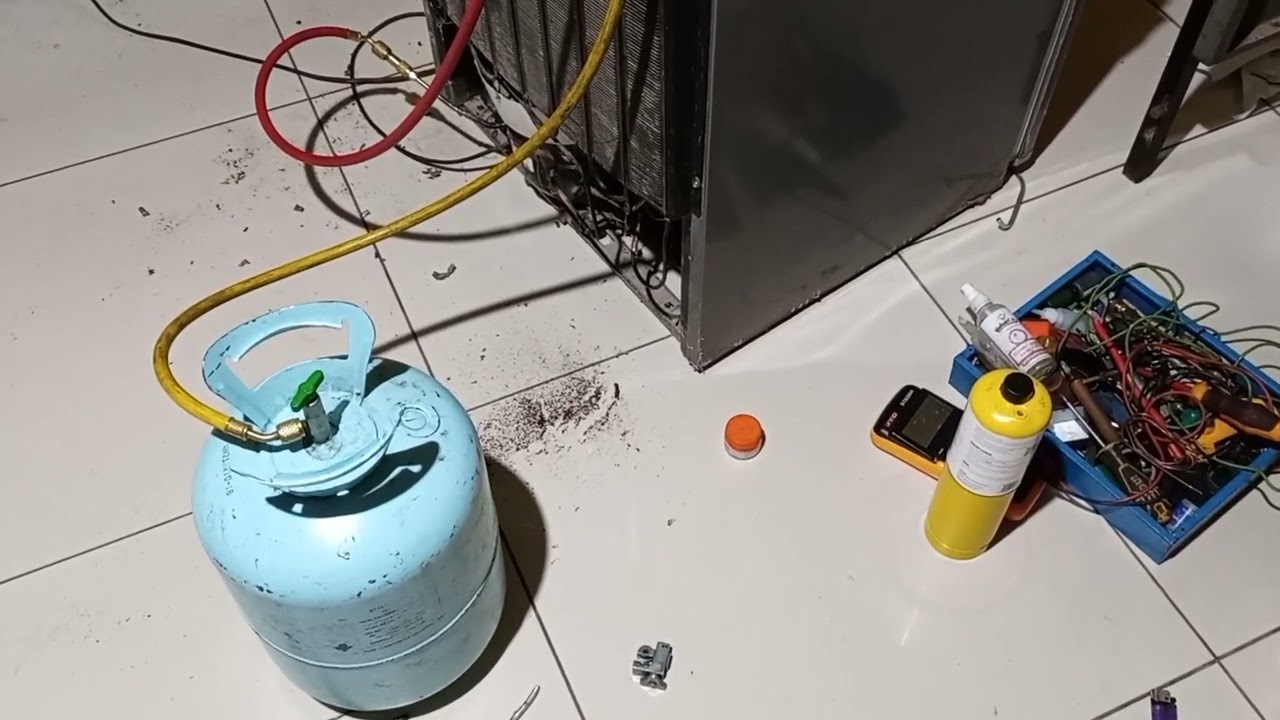 Refrigerator running out of gas? Watch my leak repair and regas.