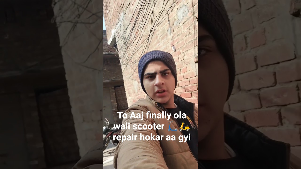 To Aaj finally ola wali scooter 🛵🛵🛴 repair hokar aa gyi hai! 