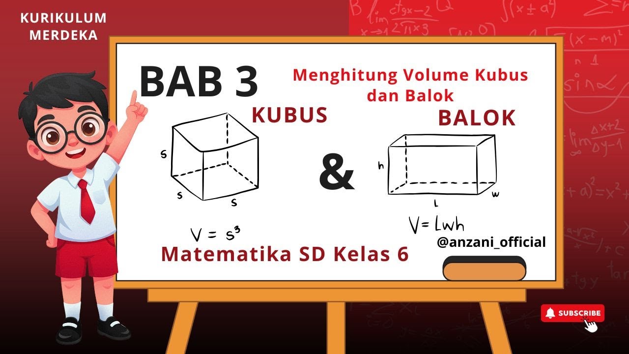 Kubus dan Balok Matematika Kelas 6 kurikulum merdeka || Menghitung Volume Kubus dan Balok dg Mudah!