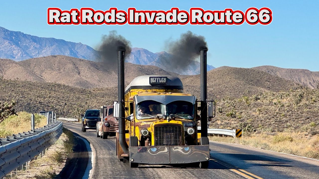 Более 150 рэт-родов захватывают трассу 66 в рамках тура Rat Rod Magazine Route 66 Invasion
