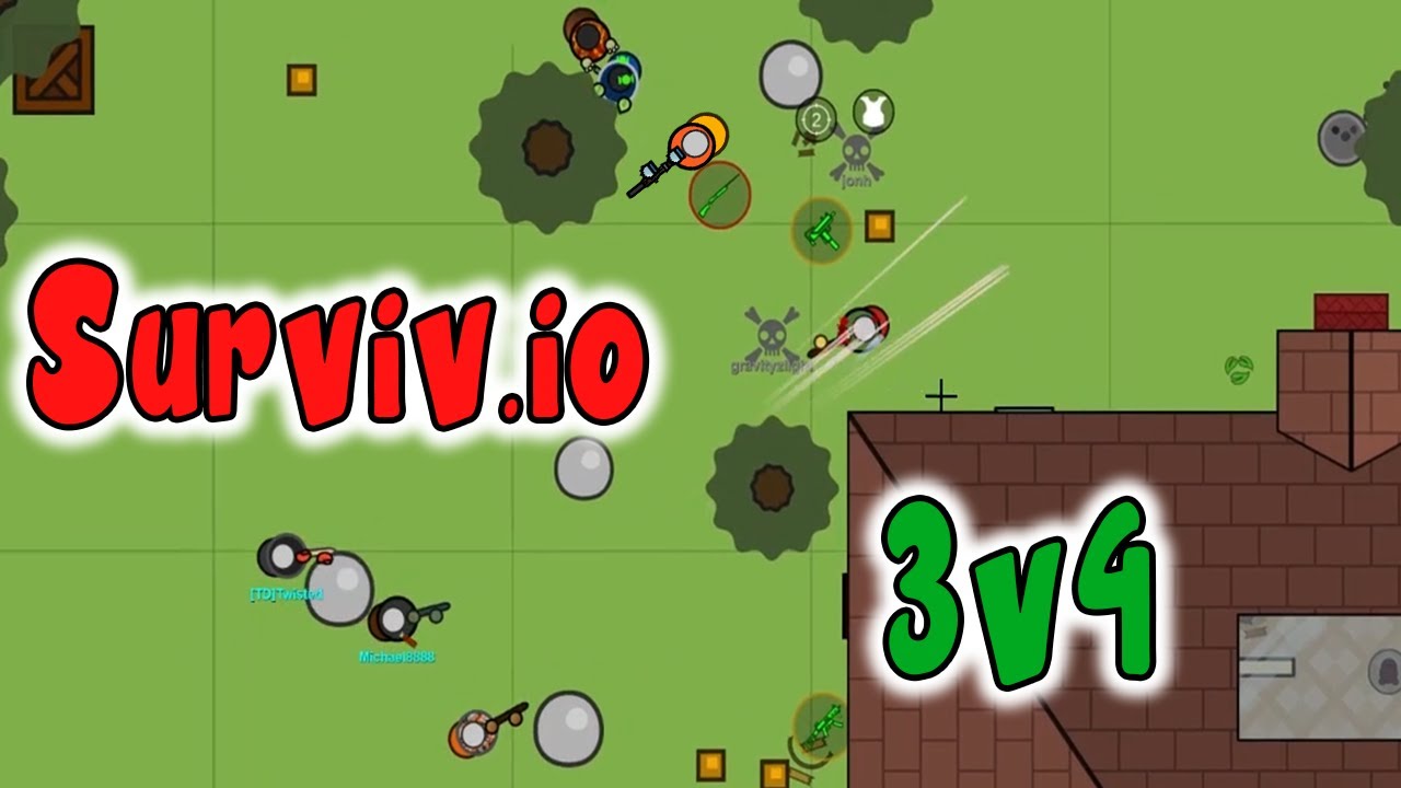 Hilarious 3v4 clanwar w/ Twisted & Michael8888 | surviv.io