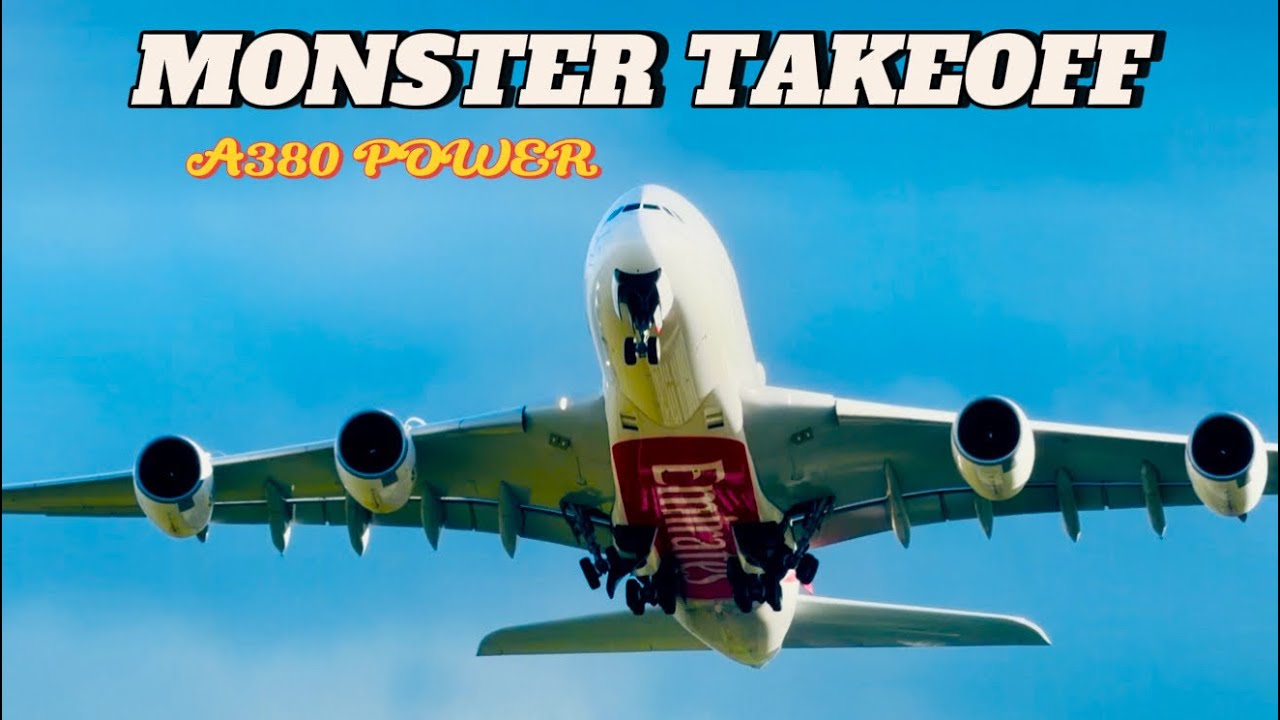  “A380 MONSTER TAKEOFF – Feel the Power! | Full Video”✈️🇬🇧