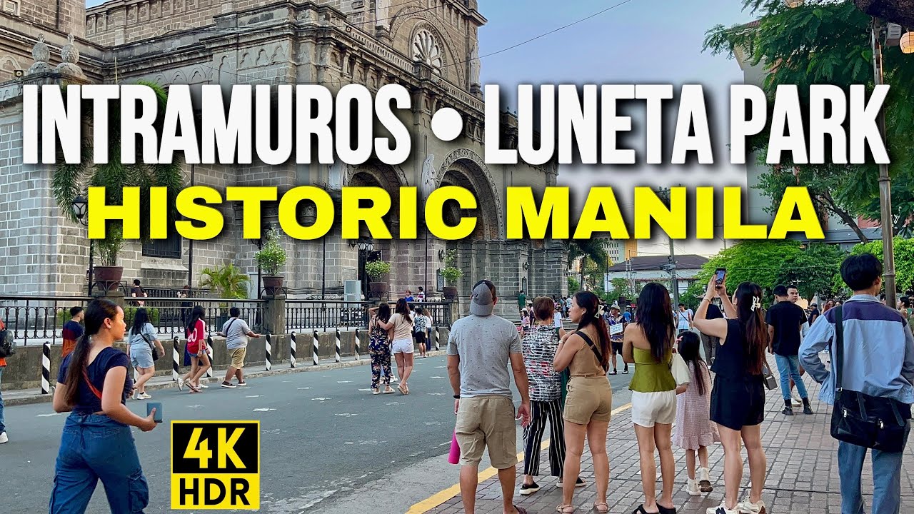 Manila City, Philippines | Intramuros and Luneta (Rizal) Park: Walking Tour 4K 2024