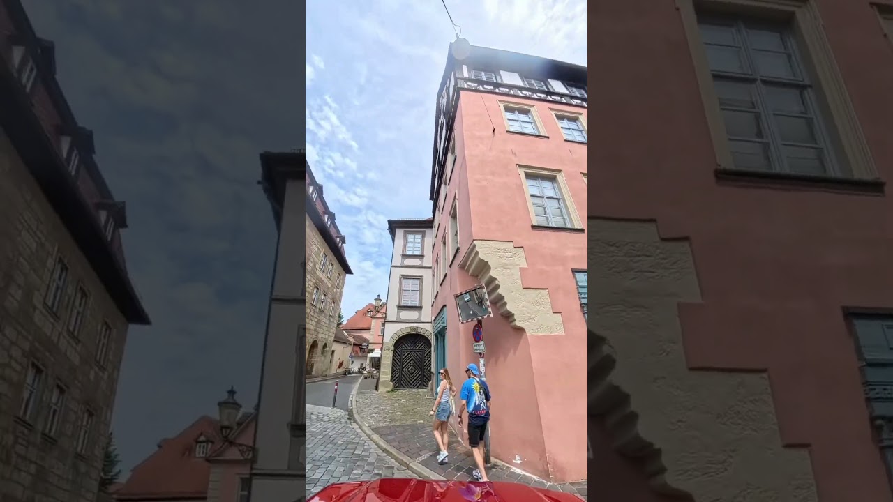 insta 360x4.прогулка на автомобиле через старый городок Бамберг