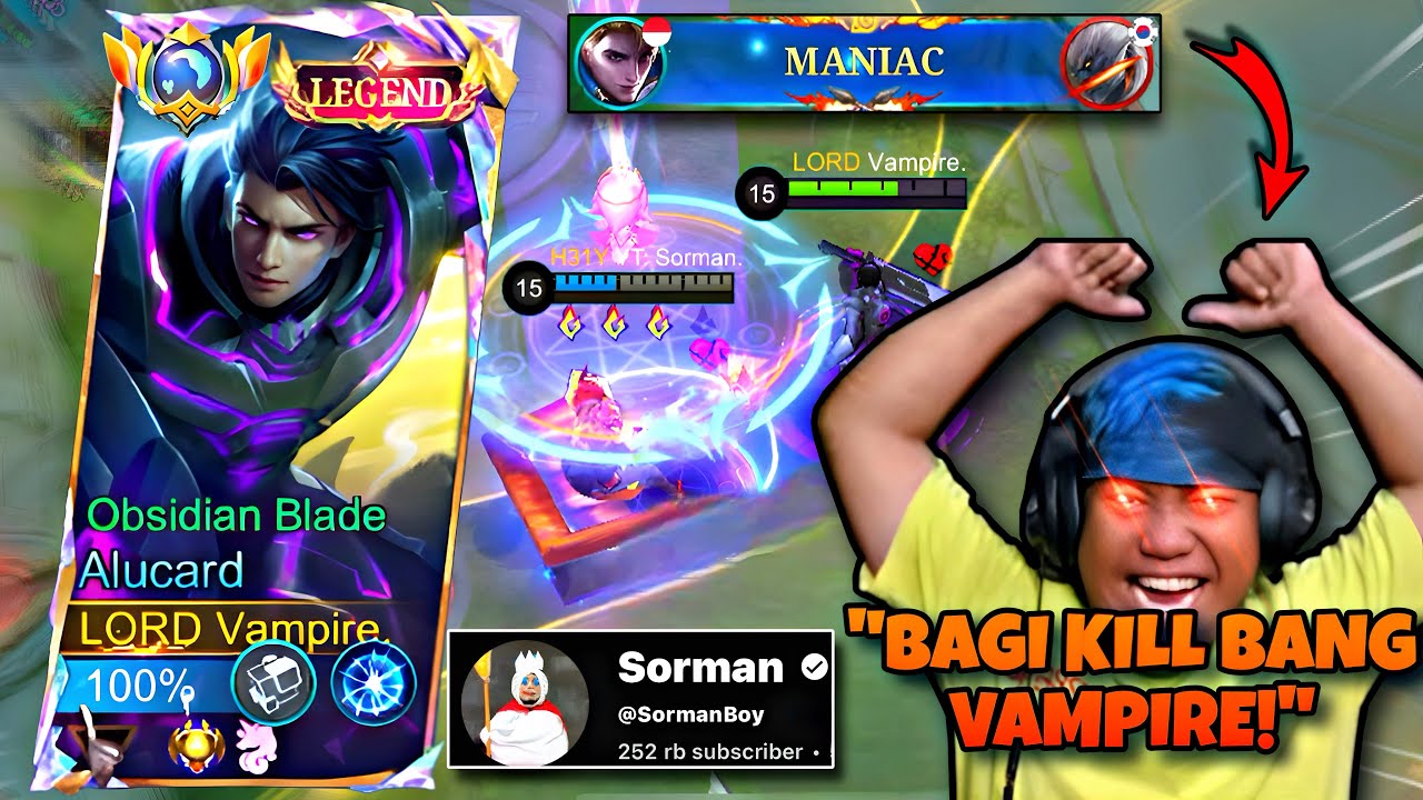 REAKSI SORMAN KAGET LIAT VAMPIRE MANIAC! DEVIL MODE KELUAR 🔥 | MLBB