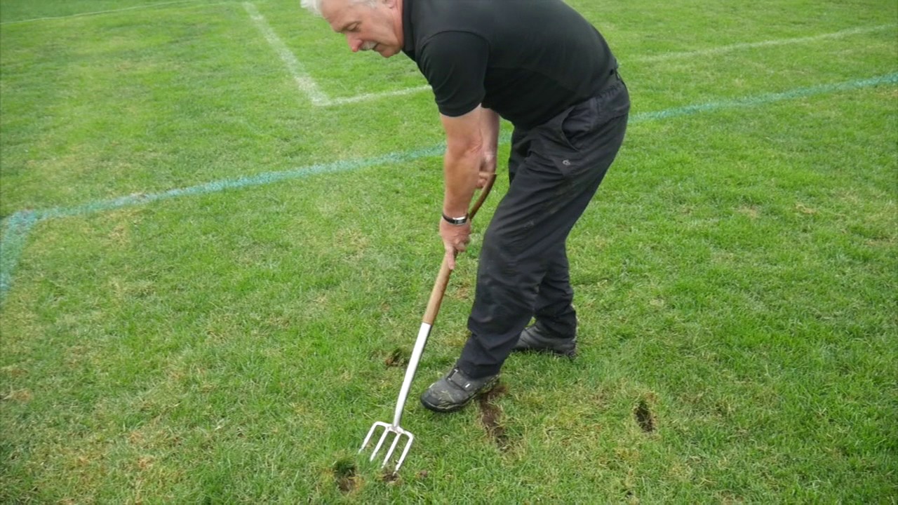 Repair a pitch following a match