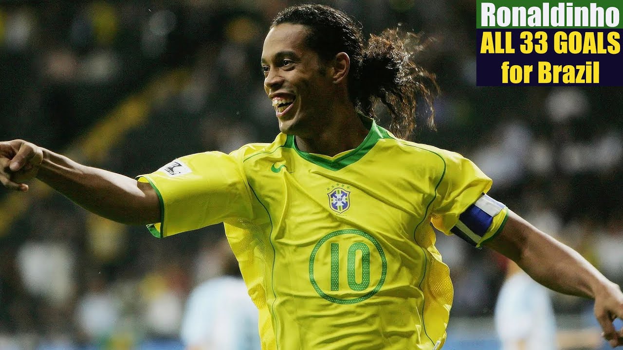 Ronaldinho ◉ All 33 Goals for Brazil 🇧🇷