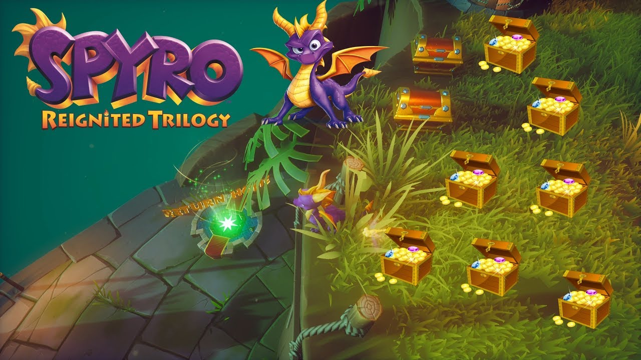 HOW TO GET ABOVE HOME PORTAL LAST TREASURE TREE TOPS (SPYRO REIGNITED) | SPYRO THE DRAGON 4K VIDEO