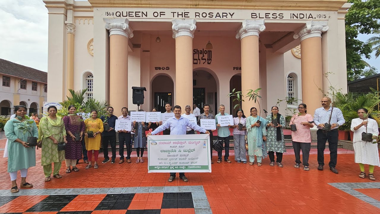 Environment day activities at  Rosario Cathedral, Mangalore