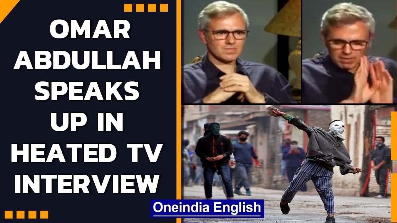 Omar Abdullah's heated TV clip goes viral as he 'defends' stone pelters | Oneindia News