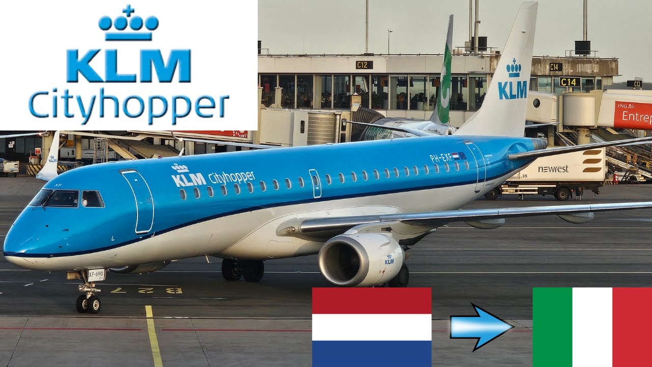 TRIP REPORT | FIRST TIME IN KLM CITYHOPPER (ECONOMY) | AMSTERDAM(AMS) TO MILAN(MXP) | EMBRAER E190.
