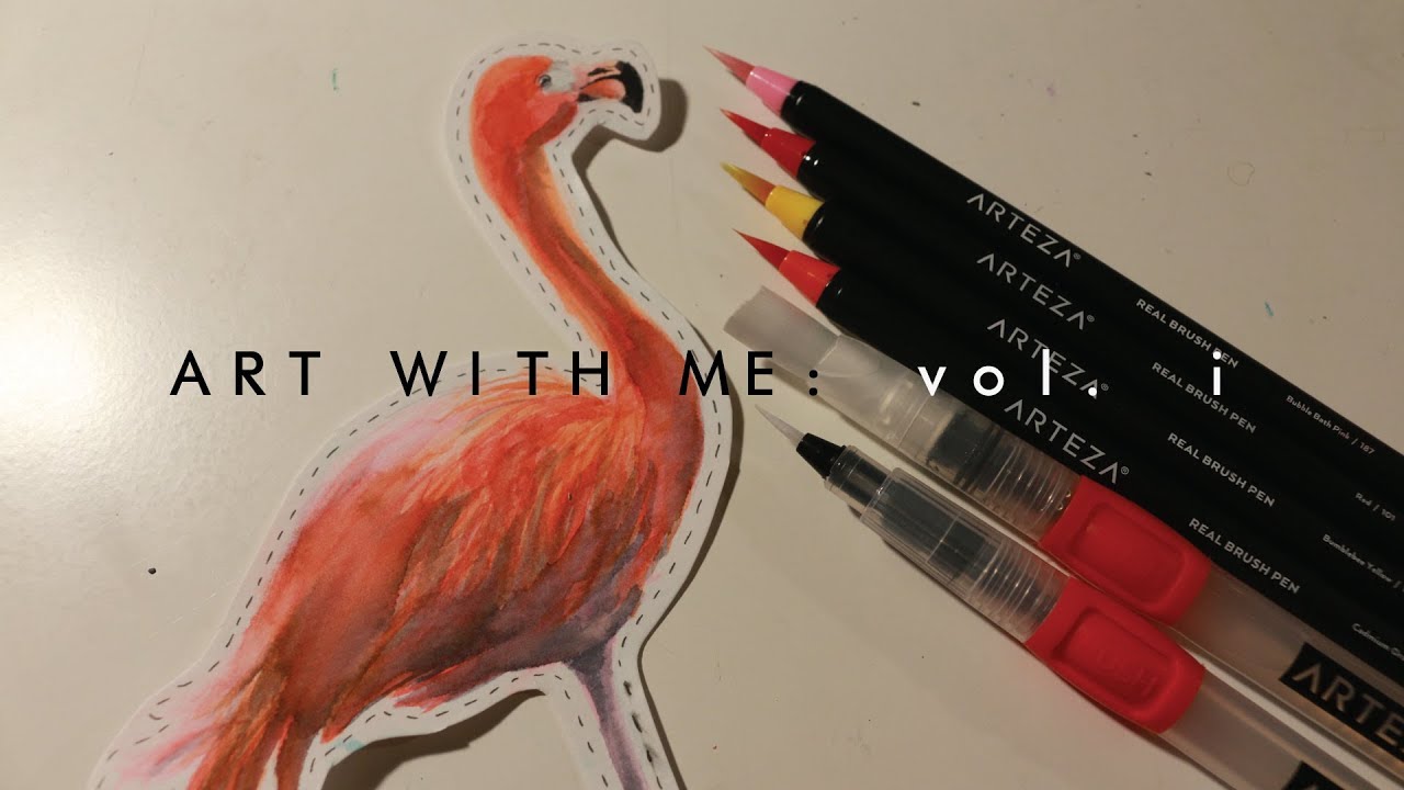 ART WITH ME: Arteza brush pen demo !