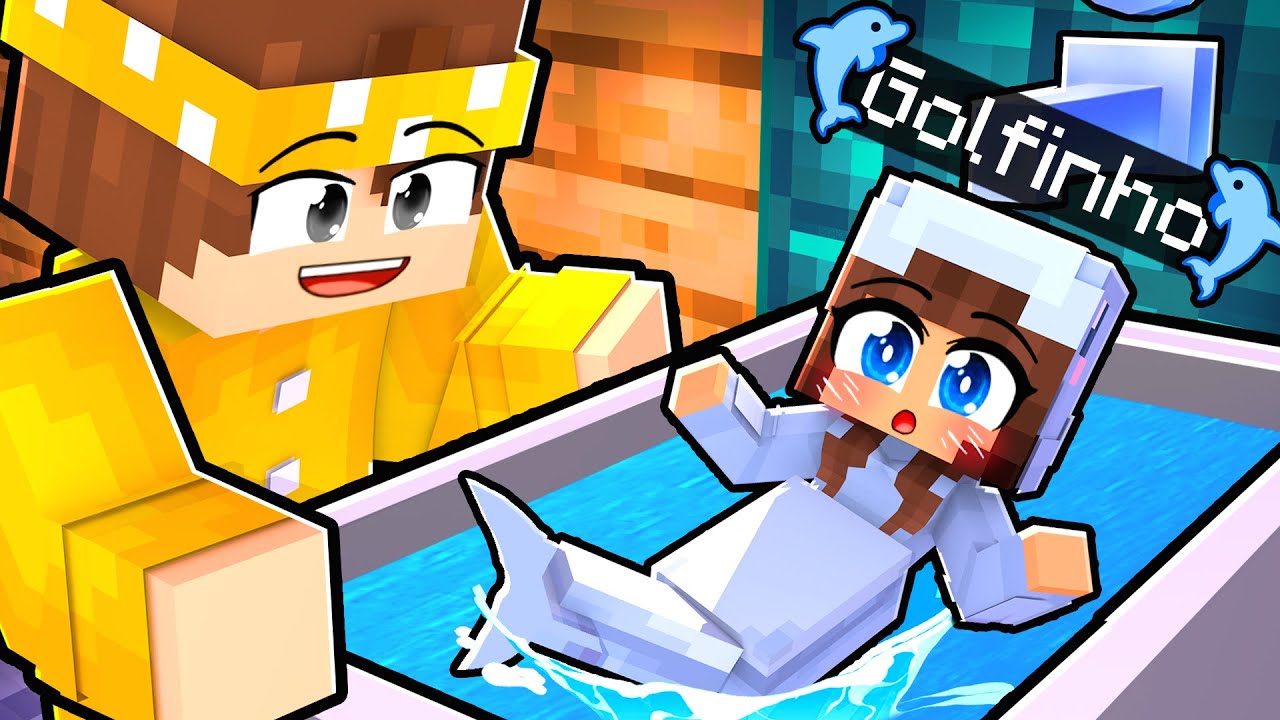 Miika JOGANDO como BEBÊ GOLFINHO no Minecraft ◂Miika▸