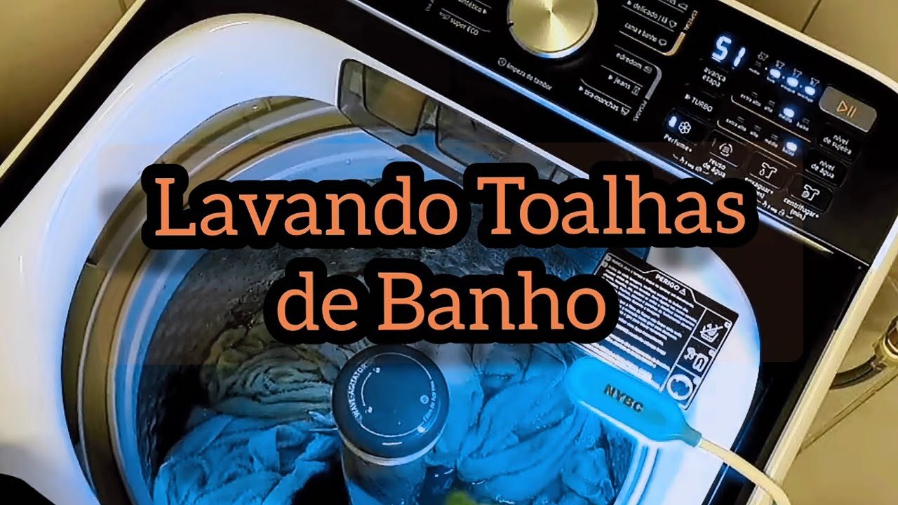 M&aacute;quina Midea Wave Agitator Lavando Toalha Manchada - V&iacute;deo Completo
