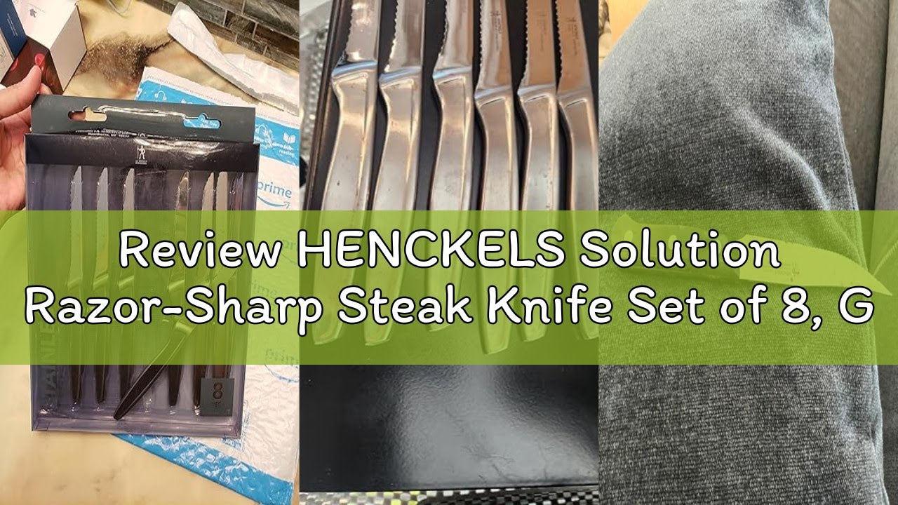 Review HENCKELS Solution Razor-Sharp Steak Knife Set of 8, German Engineered Informed by 100+ Years