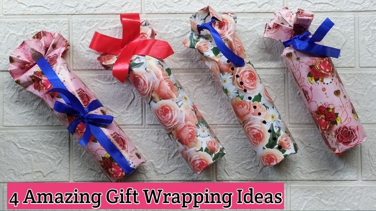 4 Amazing Gift Wrapping Idea | Bottle Wrapping Idea | Perfume Wrapping | Gift Packing Idea