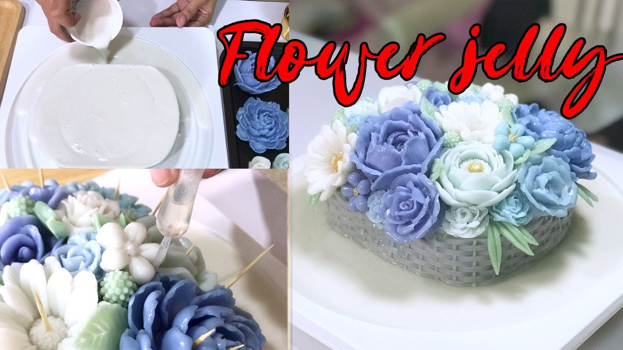 how to make 3d flower jelly cake
