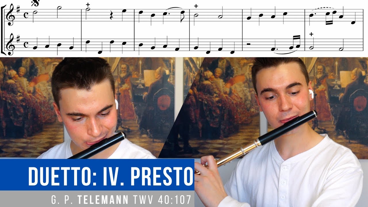Telemann: Duet for Two Flutes (TWV 40:107) IV. 