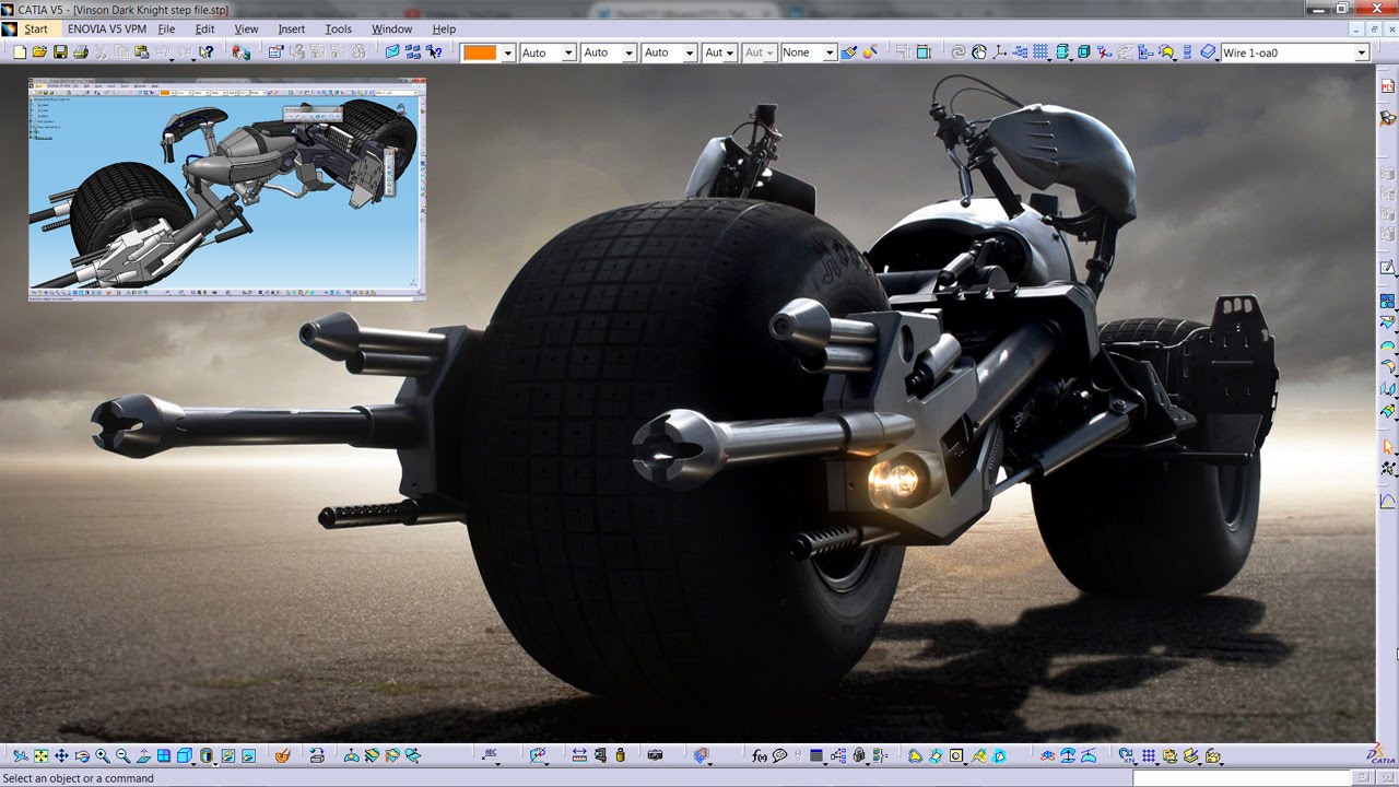 How is motion given in 3D BatPot via Catia and keyshot?