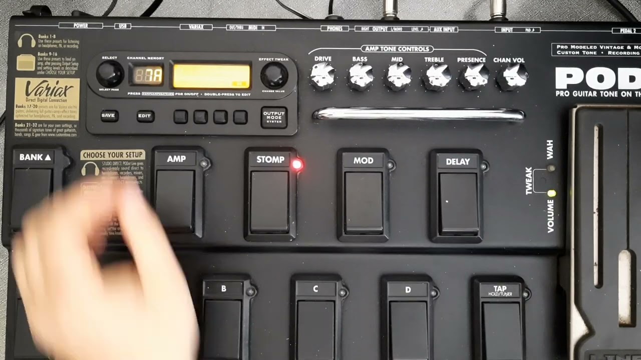 LİNE 6 POD XT LIVE ELEKTRO BAGLAMA SAZ TONLARI TOLGAHAN