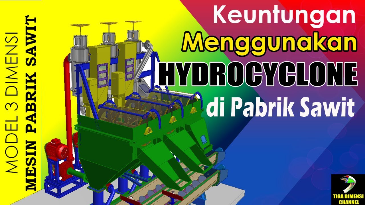 Keuntungan menggunakan hydrocyclone di pabrik kelapa sawit |model 3D hydrocyclone |mesin pabrik