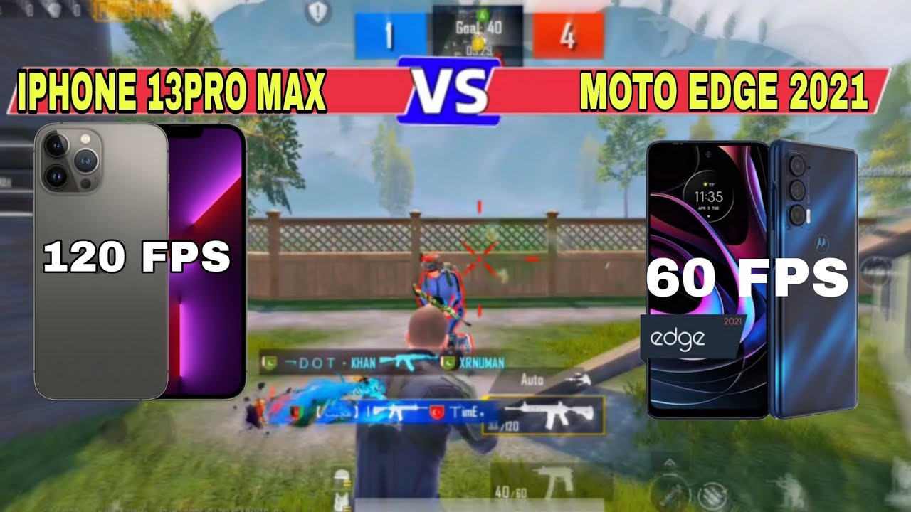 iphone 13pro max vs moto edge 2021 pubg test | moto edge 2021 vs iphone 13pro max #pubgmobile