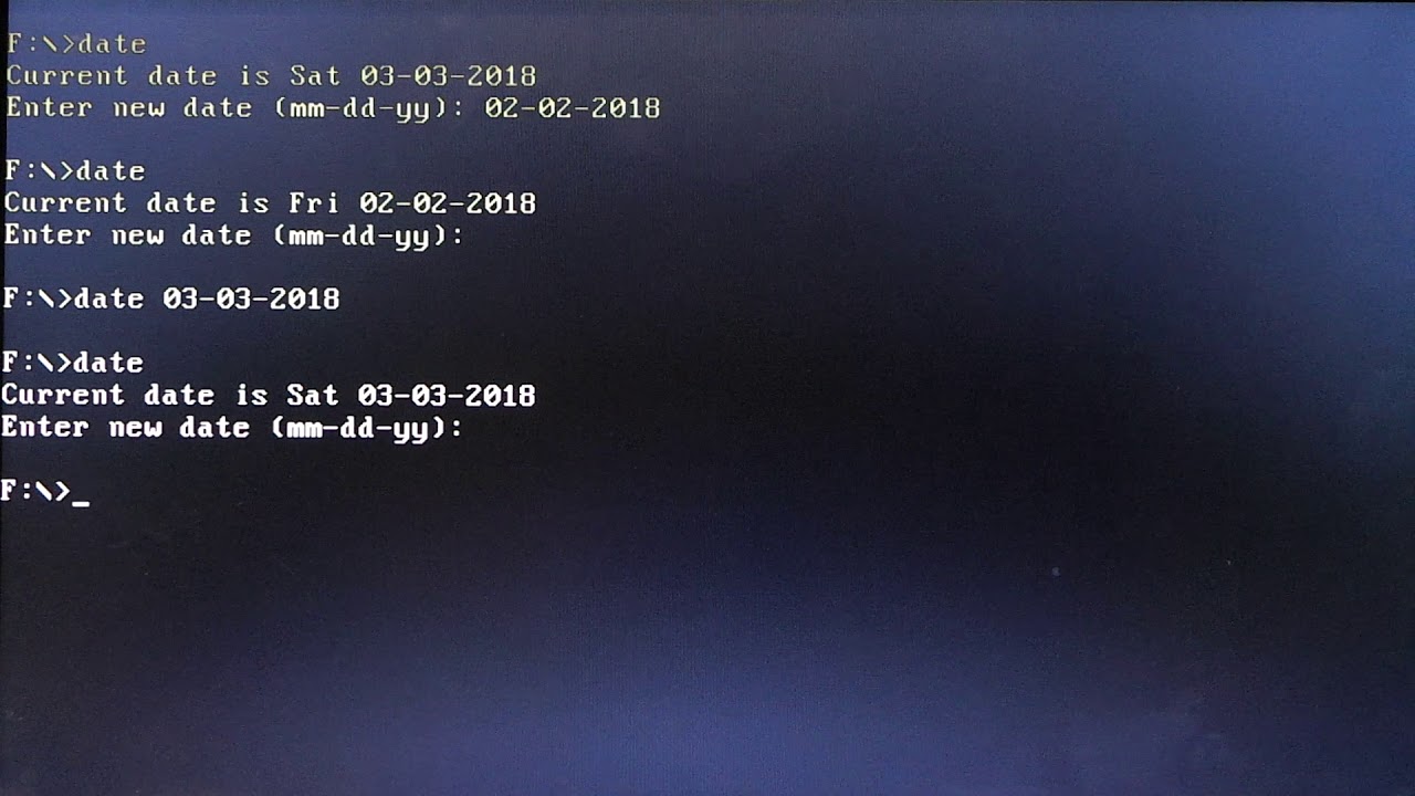 DOS Command : DATE