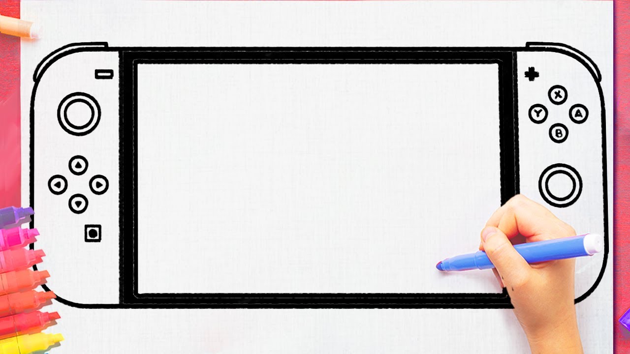 How to draw a NINTENDO SWITCH easy