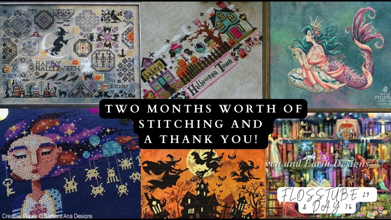 Flosstube 29: Two Months of Stitching and A Thank You!