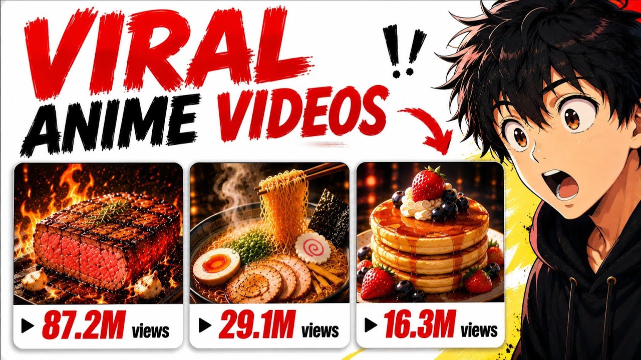 I Made Viral Anime Food Videos With AI 🤯 | Full Master Prompt + Workflow