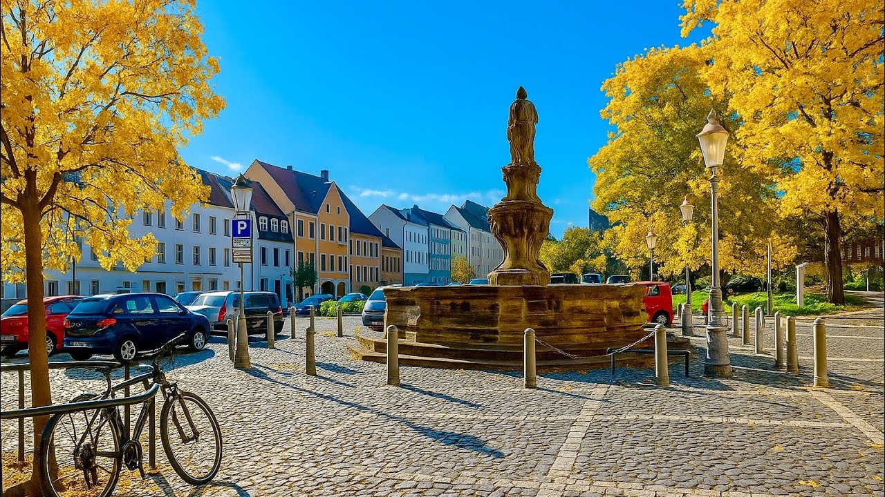 🇩🇪✨ Zittau, Germany – A Peaceful Border Town in Autumn. Relaxing 4K Walking Tour.