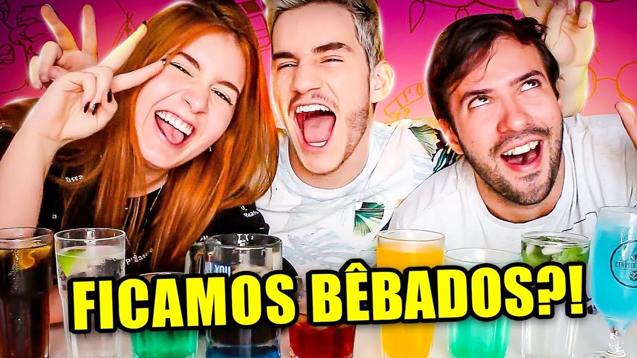 PRIMEIRA VEZ PROVANDO DRINKS ALCOÓLICOS!!! 🍹 Klébio Damas ft. Sofia Santino e Bruno