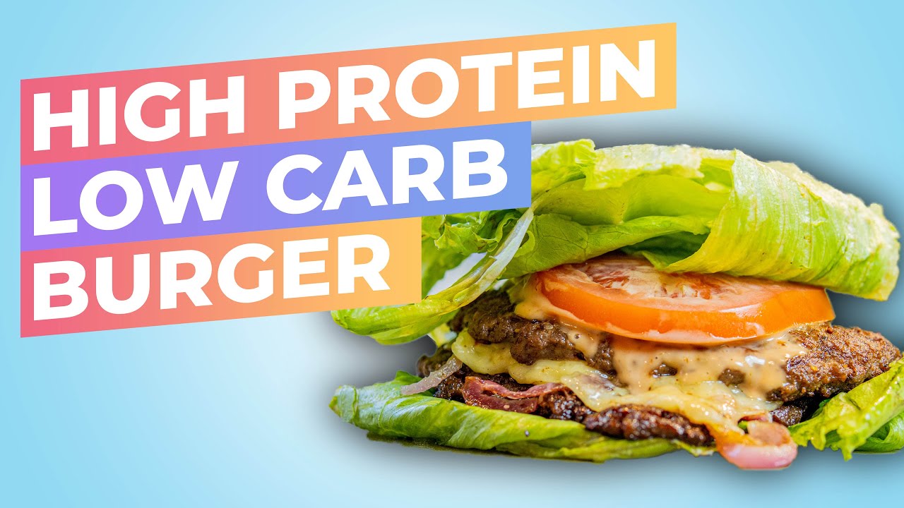 High Protein Burger Recipe | PE Diet Example Meal | A Low Carb Recipe for Weight Loss