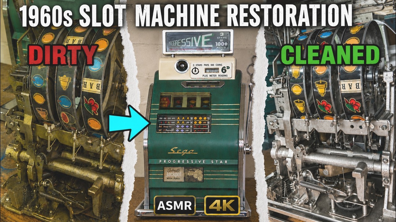 Restoring a 1960s Mechanical Slot Machine | Full Process ASMR 4K