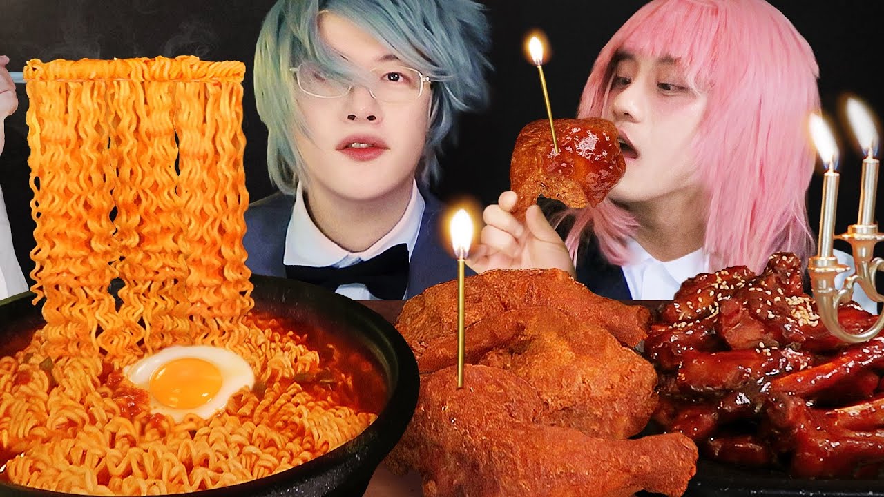 💖굿바이 2025💖친구랑 연말파티했어요!🥴 (ft. 인격모독 폭로전) 라면 먹방 치킨 쪽갈비 케이크 샴페인Ramen&Chicken Mukbang asmr 레전드 먹방 브이로그   