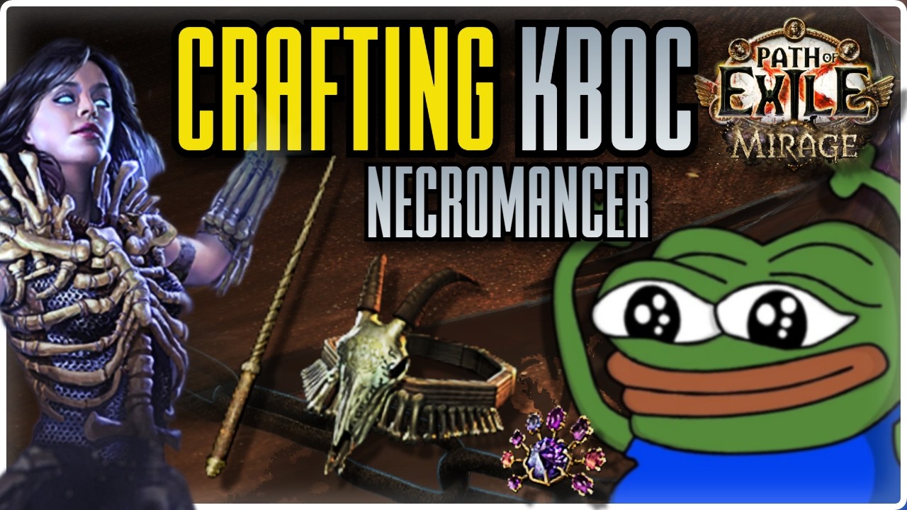 CRAFTING MY KBOC NECROMANCER GEAR ON STREAM WAS A JOURNEY - Path of Exile 1