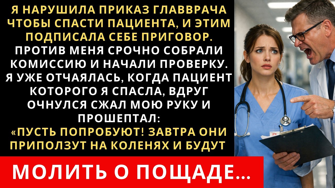 Я нарушила приказ главврача, чтобы спасти пациента, и этим подписала себе приговор. Но внезапно...