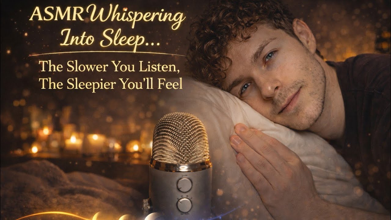ASMR Whispering Into Sleep... The Slower You Listen, The Sleepier You'll Feel