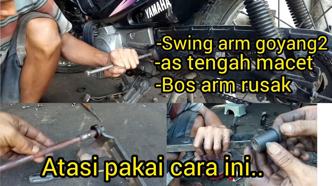 Ganti bos arm/lengan ayun sigma alfa fizr//cara melepas as tengah yang macet