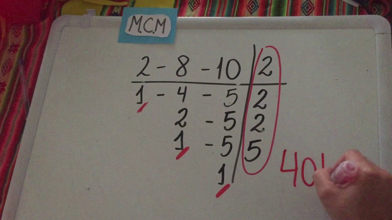 MÍNIMO COMÚN MÚLTIPLO (M.C.M) 6° BÁSICO