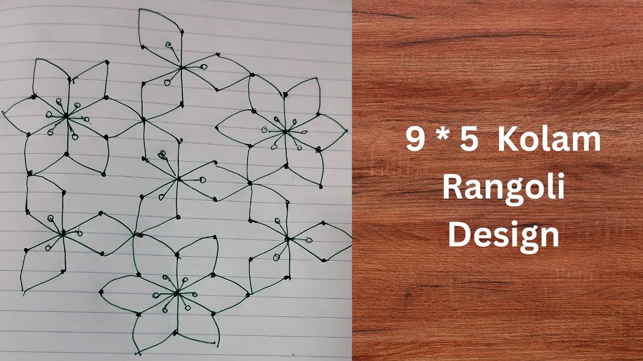 9 x 5 kolam | Mesmerizing 9 x 5 kolam design: a grand celebration of art, culture, and creativity