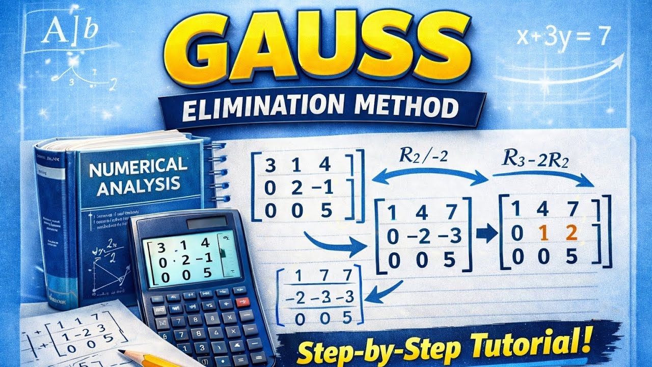 Gauss elimination method numerical analysis | Gauss elimination numerical method 