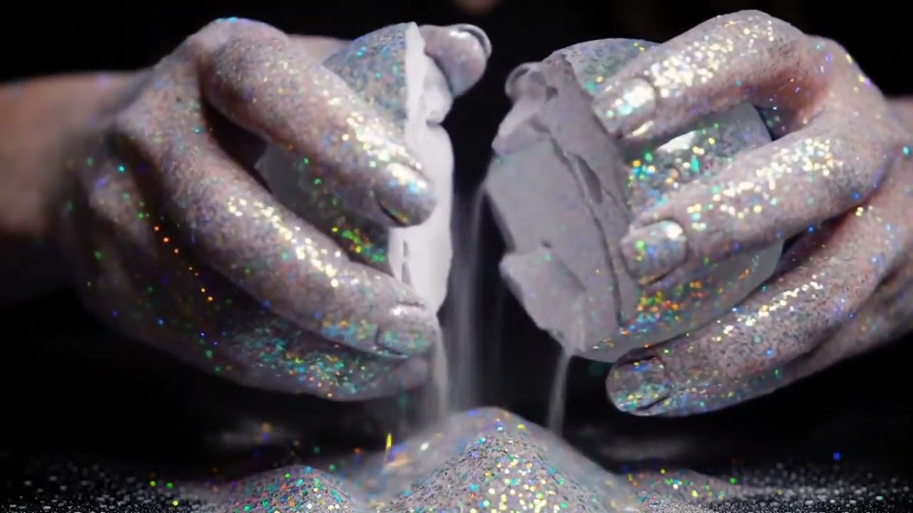 Crushing a crystal ball into pixie dust ASMR